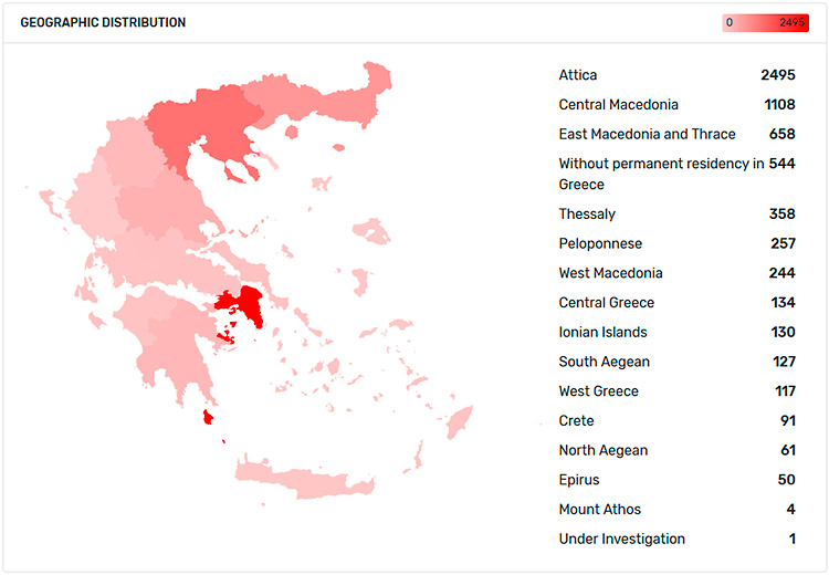 Coronavirus map