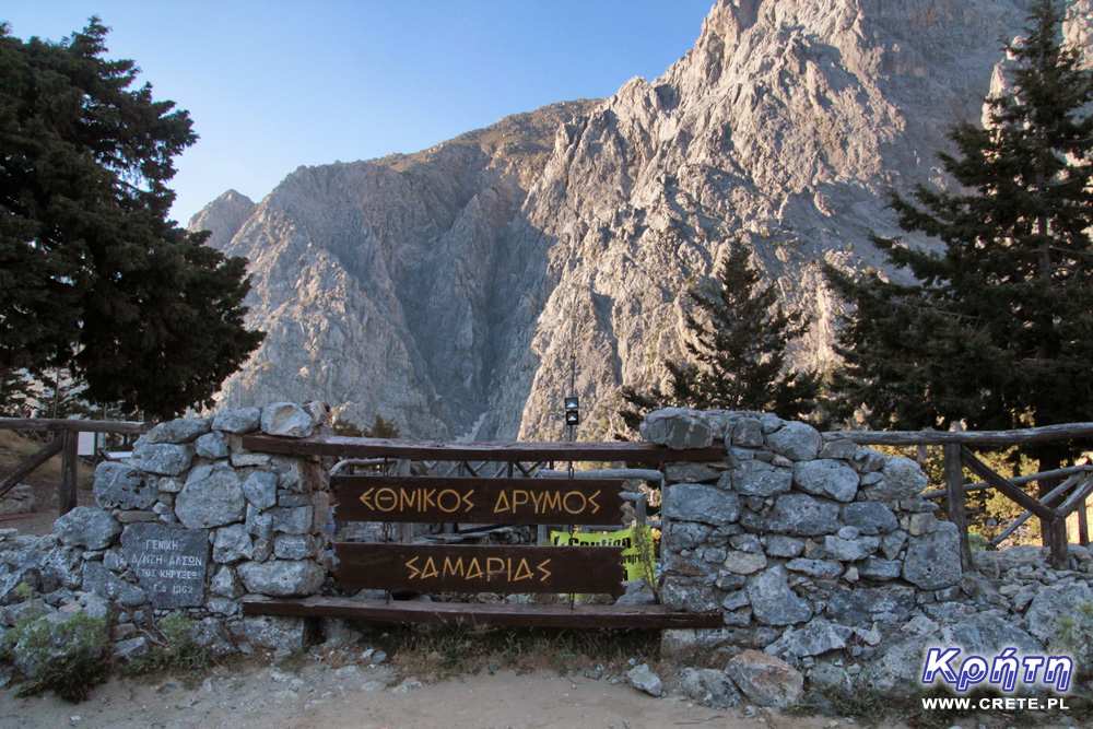 Wejście do wąwozu Samaria