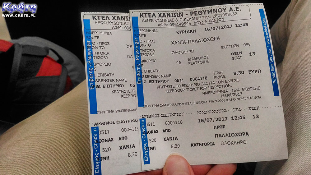 Chania - Paleochora - KTEL - tickets