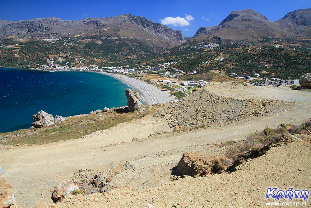 Blick von der Klippe auf Plakias