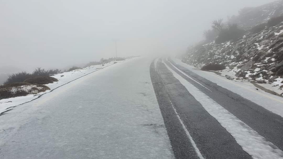 First snow in Crete