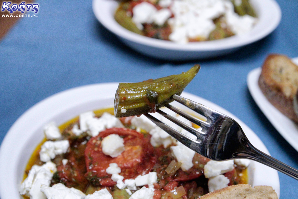 Okra baked in olive oil