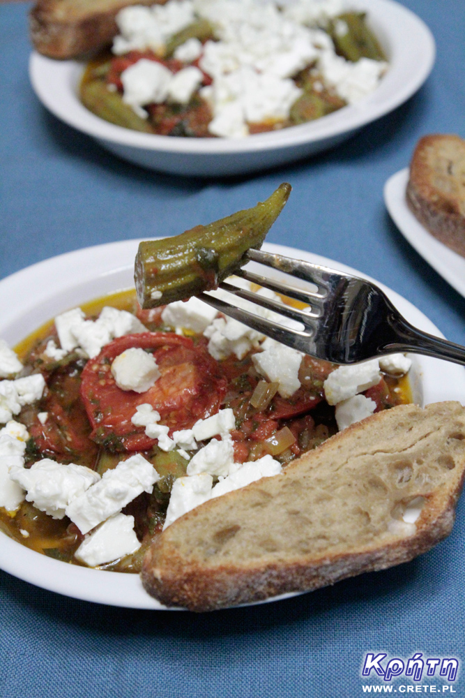 Okra in Olivenöl gebacken