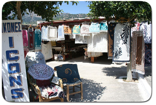 Shop with typical Cretan souvenirs.