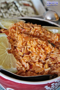 Griechischer Tomatenpilaf