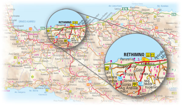Rethymnon - mapa