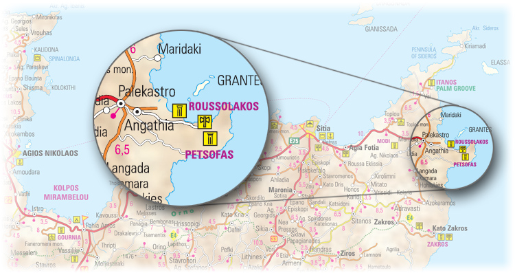 Roussolakos - mapa