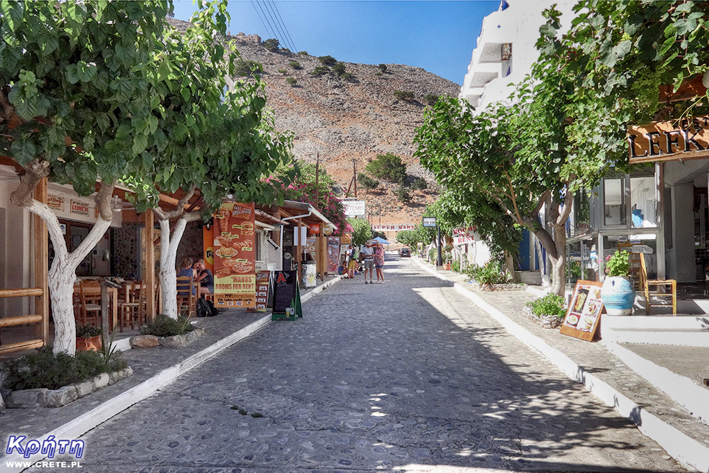 Agia Roumeli - a street in taverns