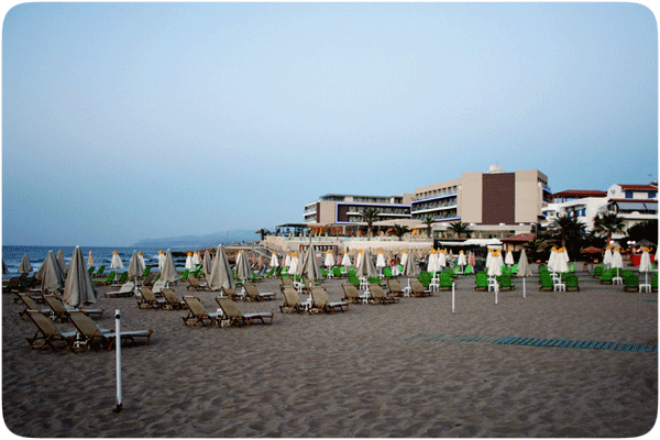 Sandy beach in Stalida