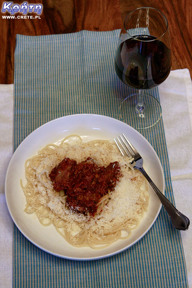 Rindfleisch mit Nudeln