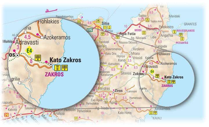 Zakros - access map